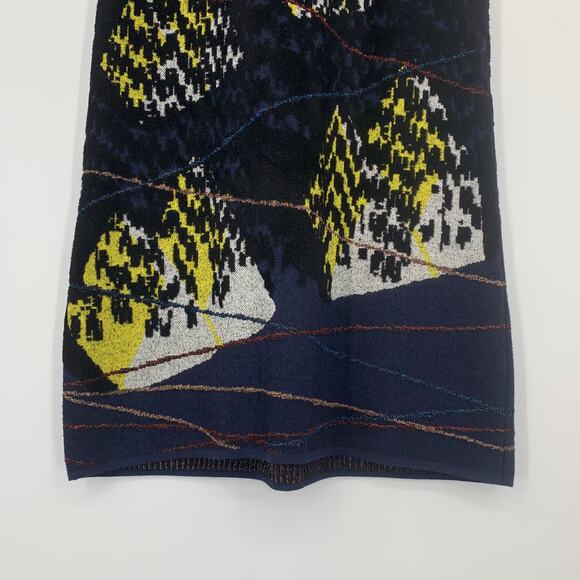 KENZO Jacquard Knit Sleeveless Dress Intarsia Lurex Pyramid Mini Dress, Small - Picture 4 of 9